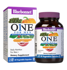 BlueBonnet One for Men: cápsulas vegetales para apoyo nutricional diario.
