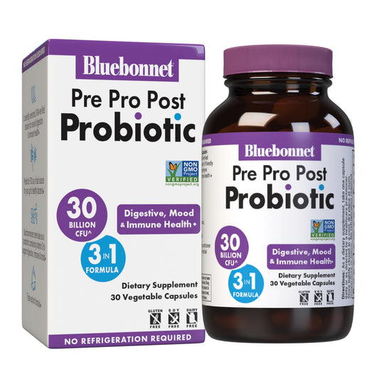 BlueBonnet Pre Pro Post Probiotico, cápsulas vegetales, apoya la salud digestiva y el bienestar general