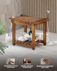 Detalle de veta en madera de acacia Bluewest mostrando durabilidad y acabado