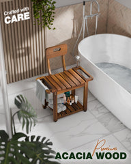BLUEWEST silla dentro de ducha con regadera colocada, accesibilidad mejorada