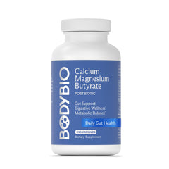 BodyBio envase frontal mostrando la marca y beneficios para la salud digestiva