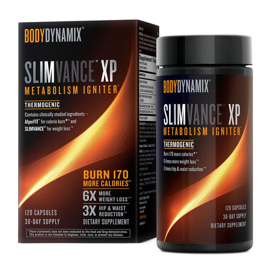 BodyDynamix frontal del envase mostrando fórmula y beneficios