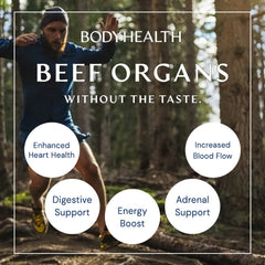BodyHealth cápsulas en una taza como toma diaria conveniente