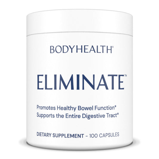 BodyHealth frente del empaque que muestra beneficio de limpieza intestinal
