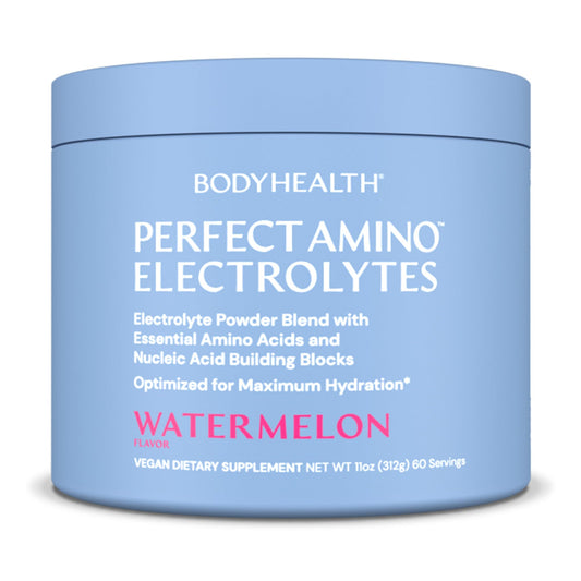 BodyHealth bote frontal mostrando etiqueta y porciones, claridad del producto