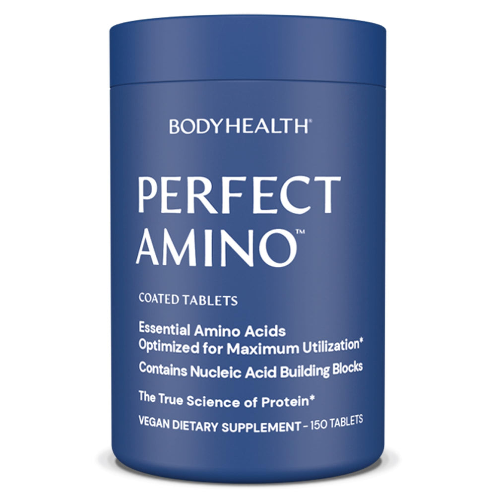 BodyHealth PerfectAmino frente del envase mostrando diseño y cantidad