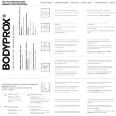 Bodyprox tobillera comparada con mano para referencia de tamaño