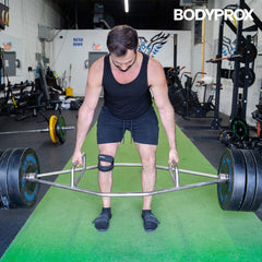 Bodyprox vista lateral en rodilla mostrando compresión dirigida