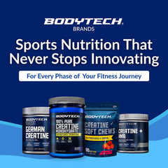 BodyTech envase abierto con polvo para visualización del contenido