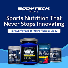 BodyTech polvo disuelto en vaso, mezcla homogénea y sin grumos