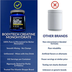 BodyTech polvo abierto con cuchara dosificadora para medir 5 g exactos