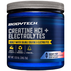 BodyTech envase frontal Rocket Pop muestra diseño y beneficios