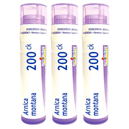 Boiron Arnica Montana 200Ck: tubos de dosis múltiples para molestias musculares.