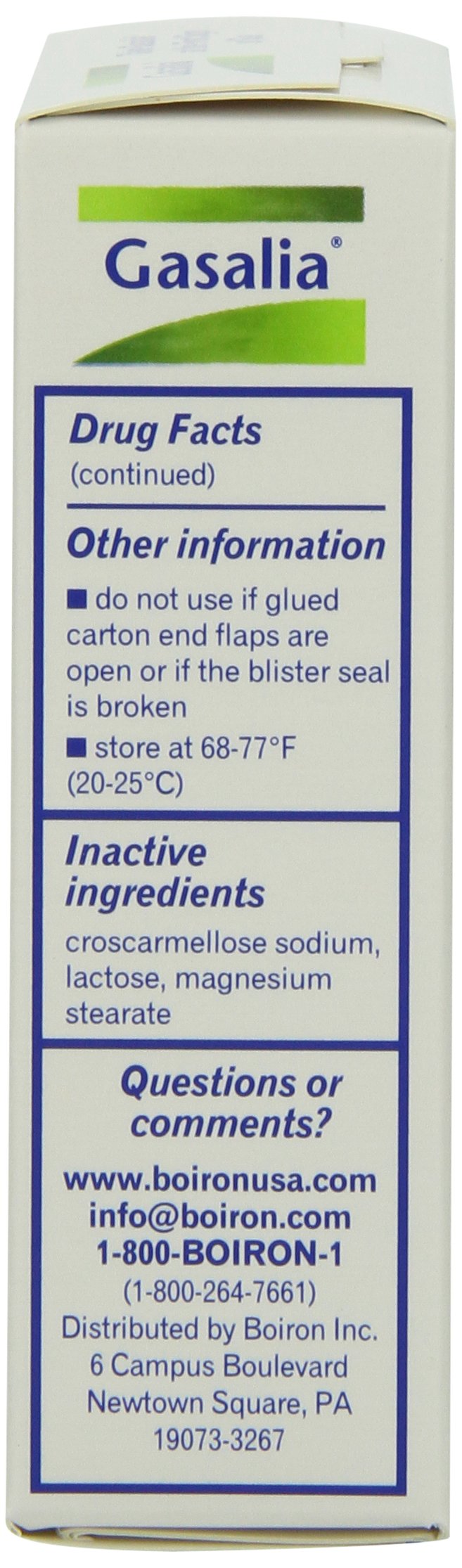 Gasalia blister 60 dorso modo de uso rápido
