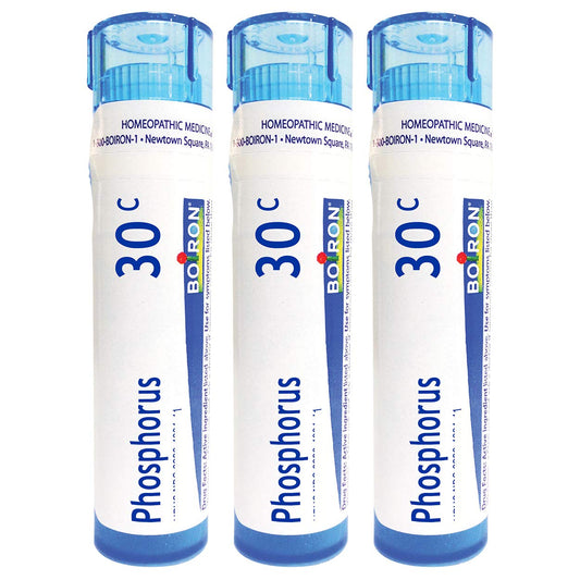 Boiron Phosphorus 30c pellets disolución rápida para mareos.