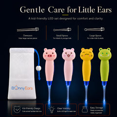 Bonny Ears cuatro palitas con diseño de animales que hacen la limpieza menos estresante