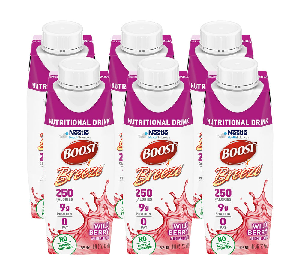 BOOST Breeze Wildberry vista frontal botella clara y práctica