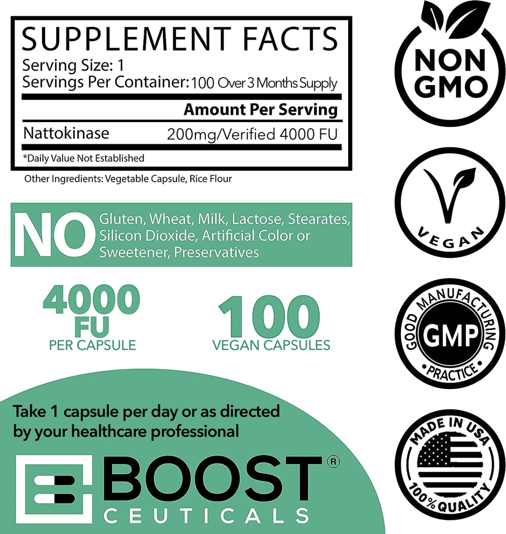 BoostCeuticals sello GMP en empaque indicando fabricación en EE. UU.