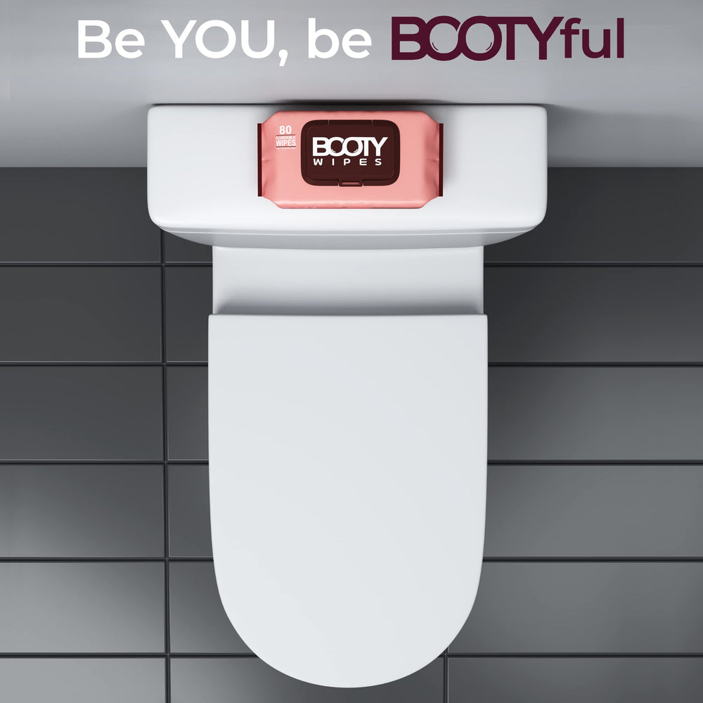 BOOTY WIPES en un entorno de viaje y gimnasio demostrando conveniencia portátil