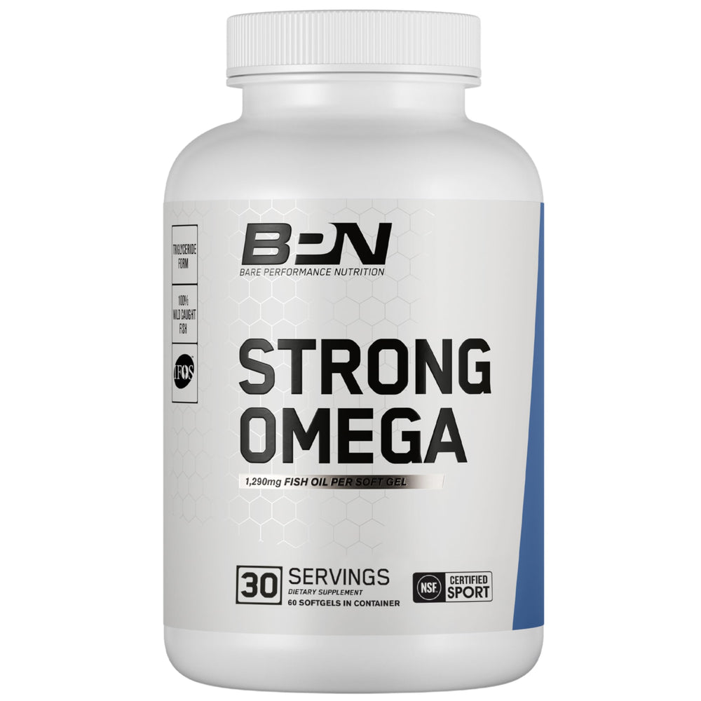 BARE PERFORMANCE NUTRITION botella frontal mostrando envase y porciones, confianza en pureza