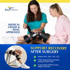Brace Direct Breg T Scope Premier etiqueta con especificaciones y facilidad de lectura