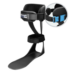 Brace On vista frontal del estabilizador AFO S-Type con ajuste bajo y discreto