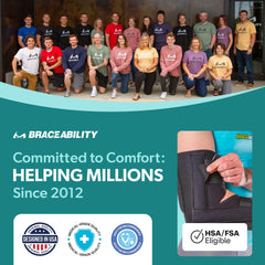 BraceAbility almohadilla removible siendo retirada para limpieza y ajuste