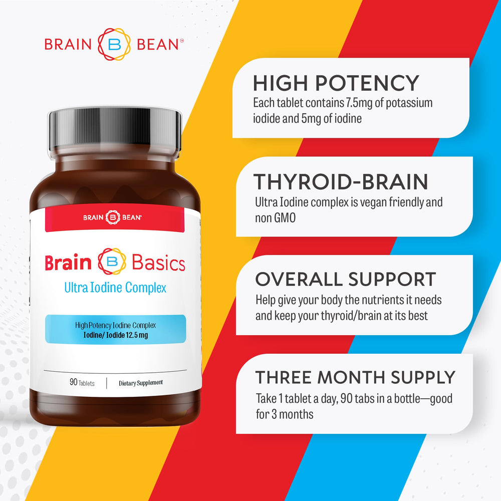 Brain Bean tableta en mano para comparar tamaño y dosificación