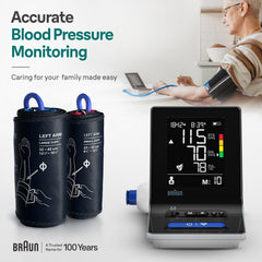 Braun ExactFit 3 mostrando los brazaletes S/M y L/XL para ajuste cómodo