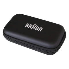 Braun ThermoScan 6 comparación de tamaño junto a mano para escala portátil