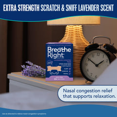 Breathe Right ambiente de dormitorio con lavanda, sugiere sueño más tranquilo