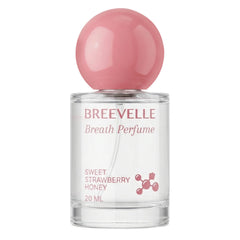 Breevelle frasco frontal fresa miel mostrando diseño elegante y beneficio de frescura