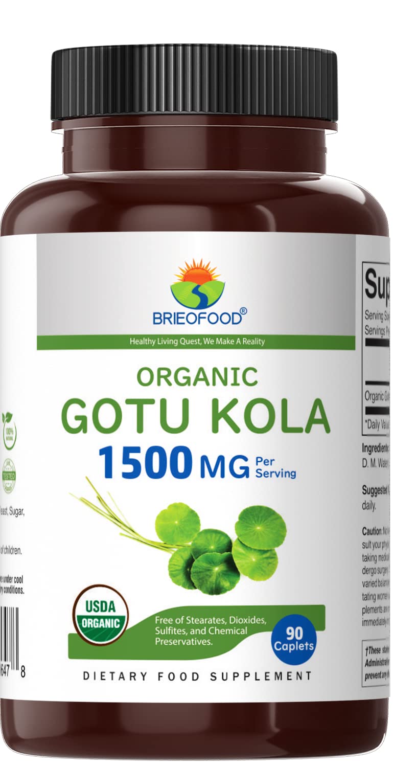 Brieofood Gotu Kola: tabletas vegetarianas fáciles de tomar