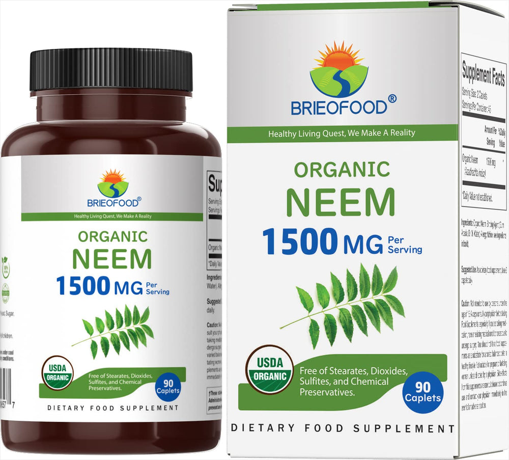 Brieofood frasco frontal mostrando etiqueta orgánica y tamaño