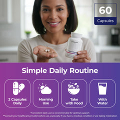 Bright Naturals cápsula junto a un desayuno saludable para integración diaria