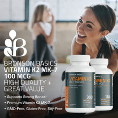 Bronson etiqueta de producto mostrando ingredientes y certificaciones claras