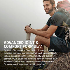 Bronson Glucosamina Condroitina Cúrcuma MSM: cápsulas listas para uso diario.