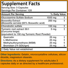 Bronson Glucosamina Condroitina Curcumina MSM, expositor de tienda para clientes.