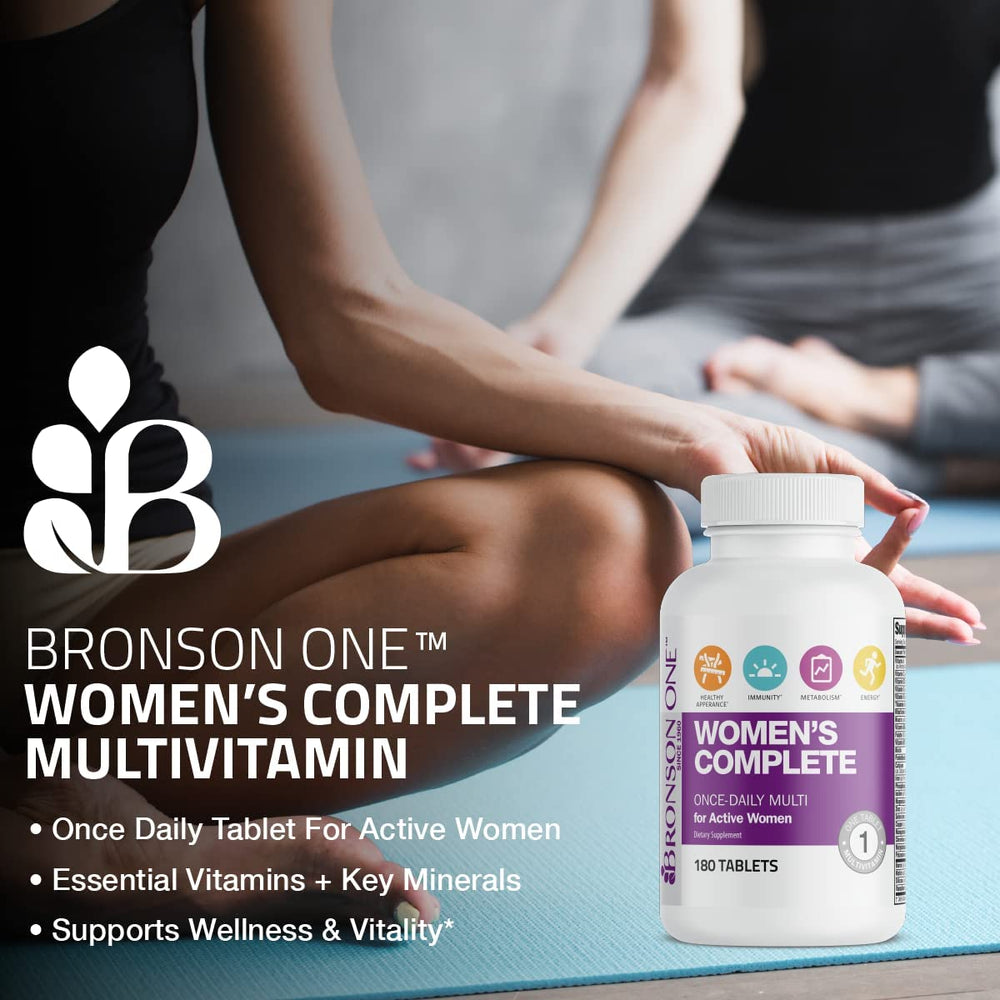 Bronson etiqueta de ingredientes destacando vitaminas clave y transparencia