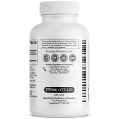 Bronson etiqueta con ingredientes y sellos cGMP, transparencia y control