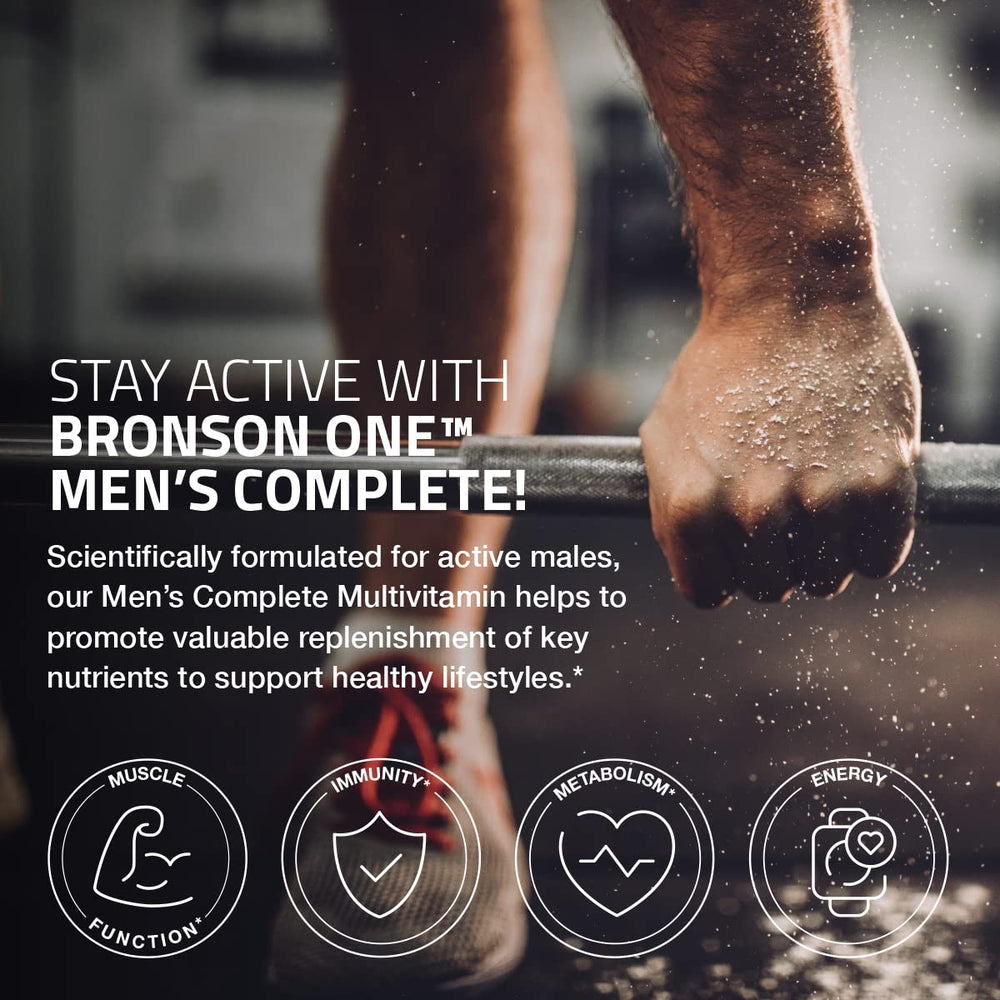 Bronson ONE bottle label detail noting boron and lycopene benefits