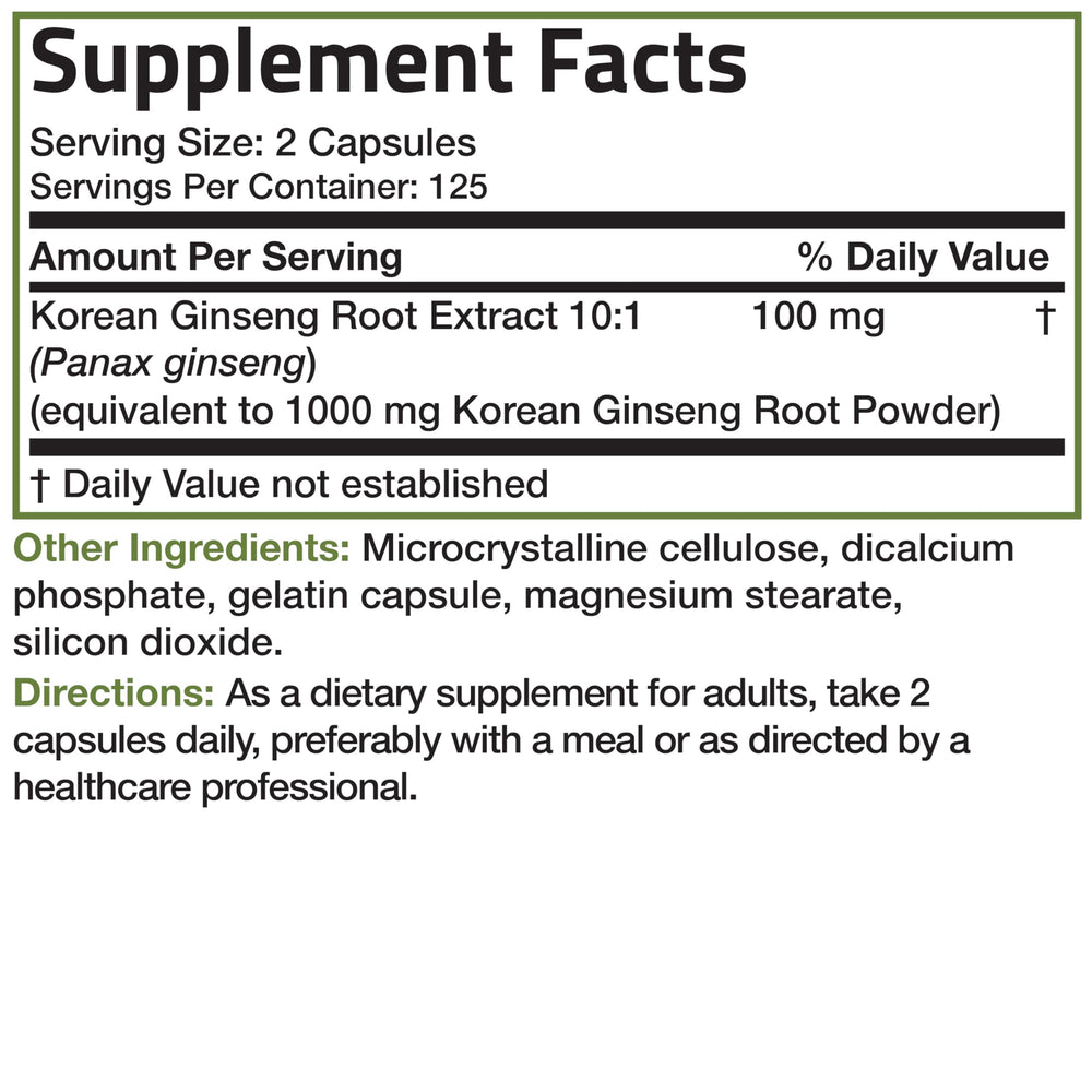Bronson Panax Coreano: confiabilidad desde 1960 respaldada por profesionales.