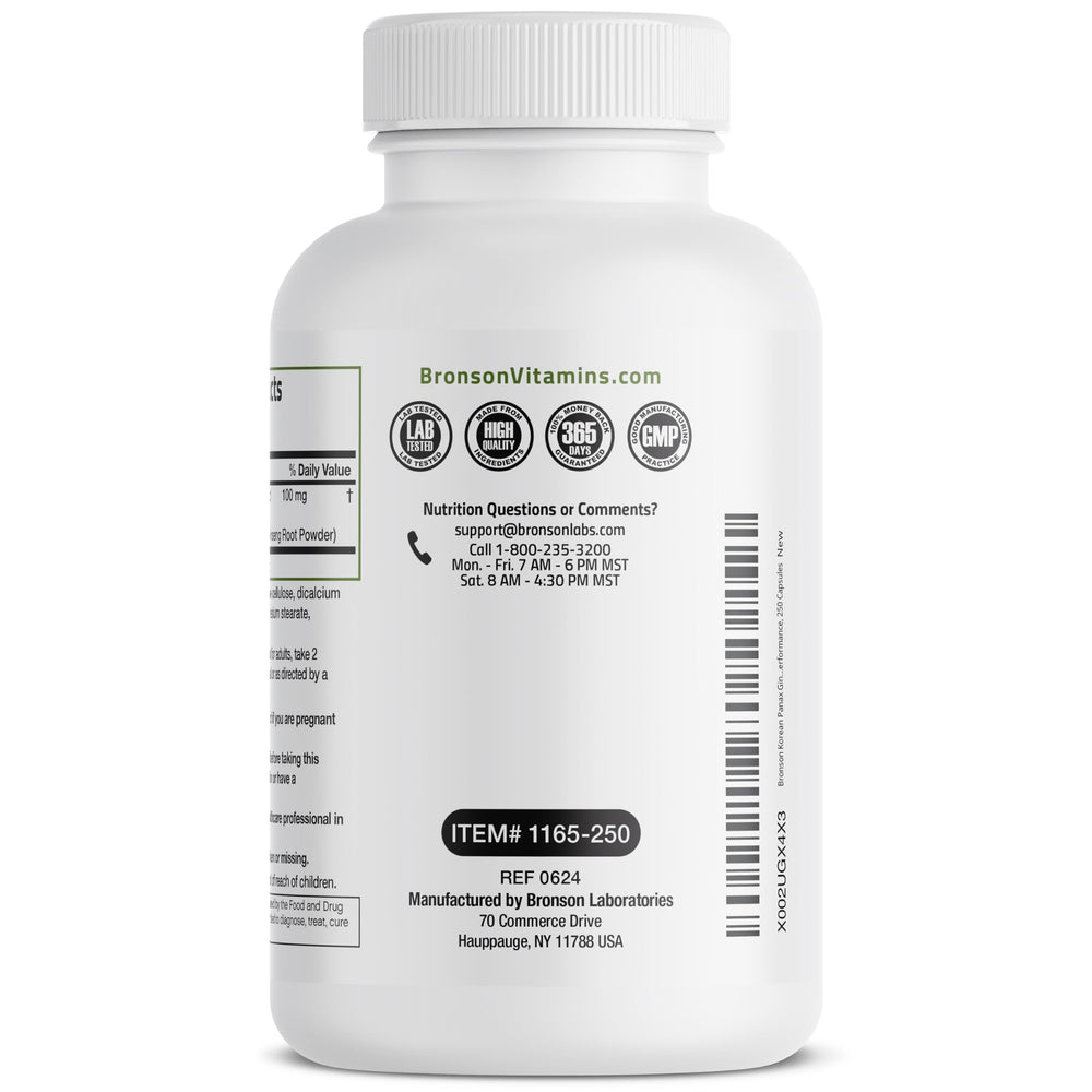 Bronson Panax Coreano: fórmula de alta calidad, diseñada para ti.