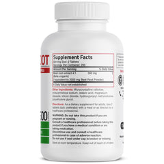 Bronson remolacha raíz: extracto 4:1, porción equivalente a 2000 mg