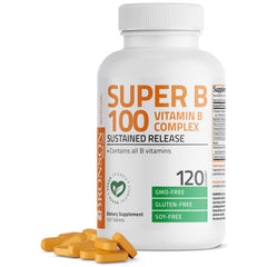 Bronson Super B100 frente del envase mostrando fórmula y cantidad