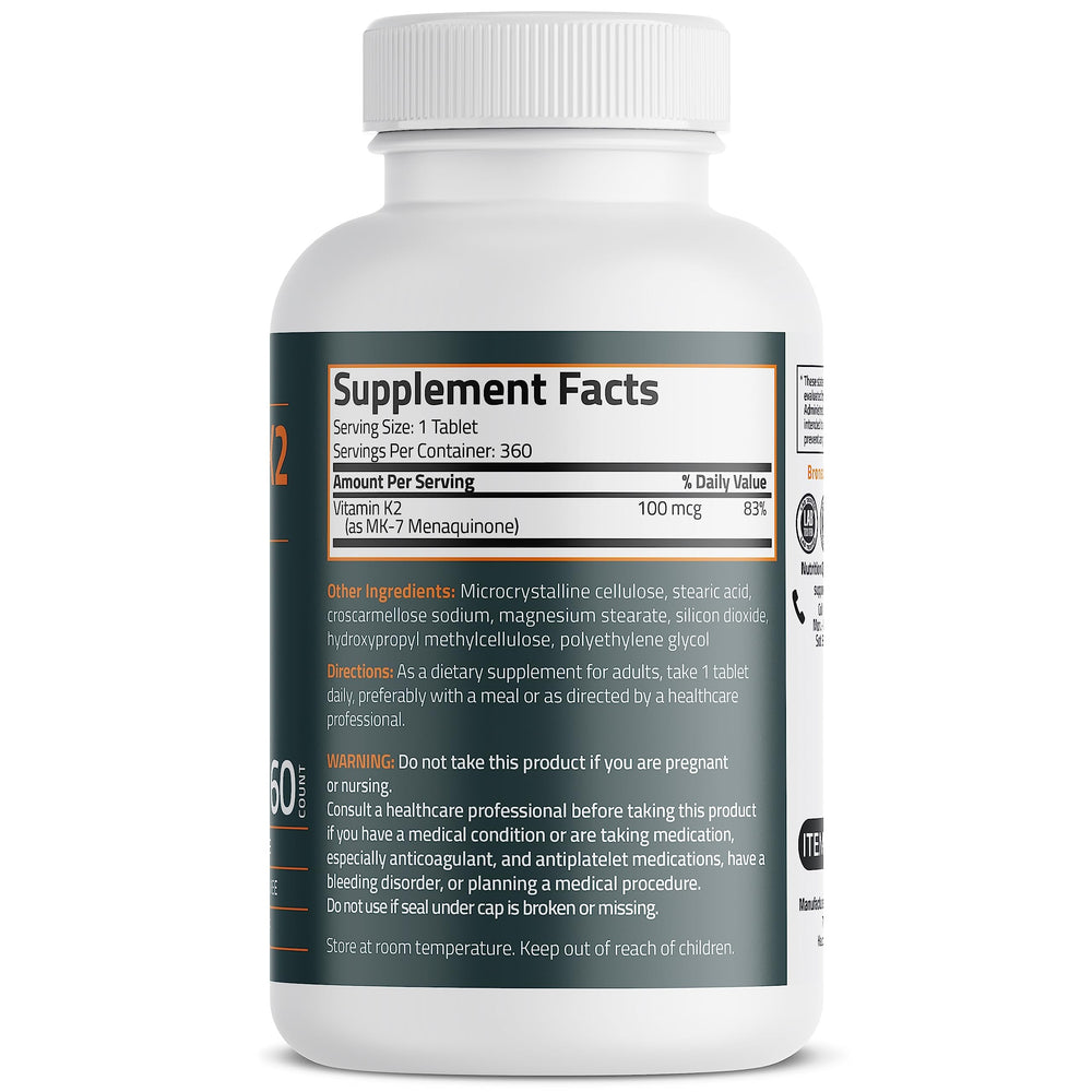 Presentación anual de Bronson K2 MK-7 con 360 tabletas