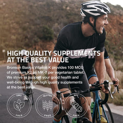 Tabletas de Bronson K2 MK-7 en close-up para calidad