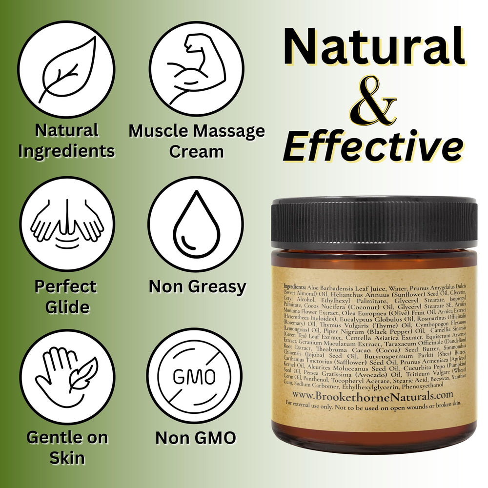 Brookethorne Naturals crema usada con rodillo para mejor deslizamiento y confort