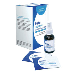 Bruder empaque frontal del pack valor que muestra toallitas y spray para higiene ocular