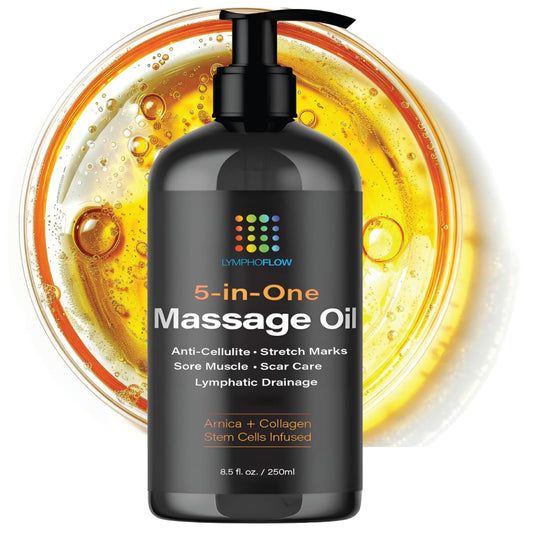 Bruizex aceite de masaje drenaje linfático con árnica para piel suave.